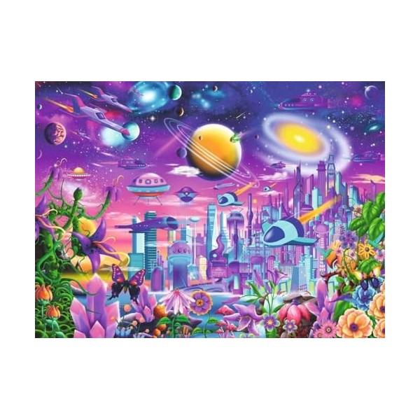 Ravensburger Cosmic City Puzzle 200 pièces pour Enfants à partir de 8 Ans, 13291, Multicolore