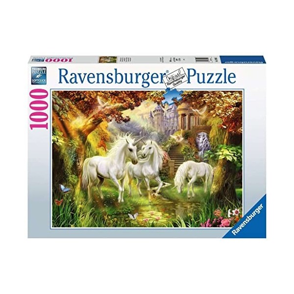 Ravensburger - Puzzle Adulte - Puzzle 1000 p - Licornes dans la forêt - 15992