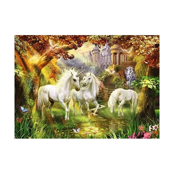 Ravensburger - Puzzle Adulte - Puzzle 1000 p - Licornes dans la forêt - 15992