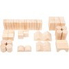 Small Foot 11396 Blocs Bois Naturel, certifié FSC 100%, 50 pièces, Set de Construction Robuste Jouets, Multicolore