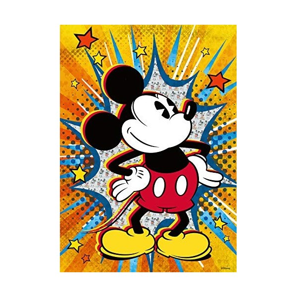 RAVENSBURGER PUZZLE- Mickey Mouse Puzzle rétro, 15391, Noir