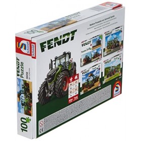 Schmidt CGS_56256 Puzzle: 100 Tractor Cargo Front Loader Fendt, Multicolor