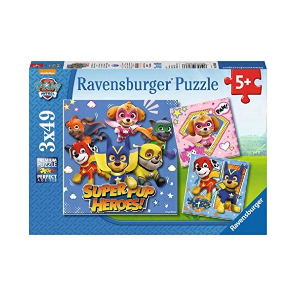 Ravensburger- Paw Patrol Puzzle 3 x 49, 08036 