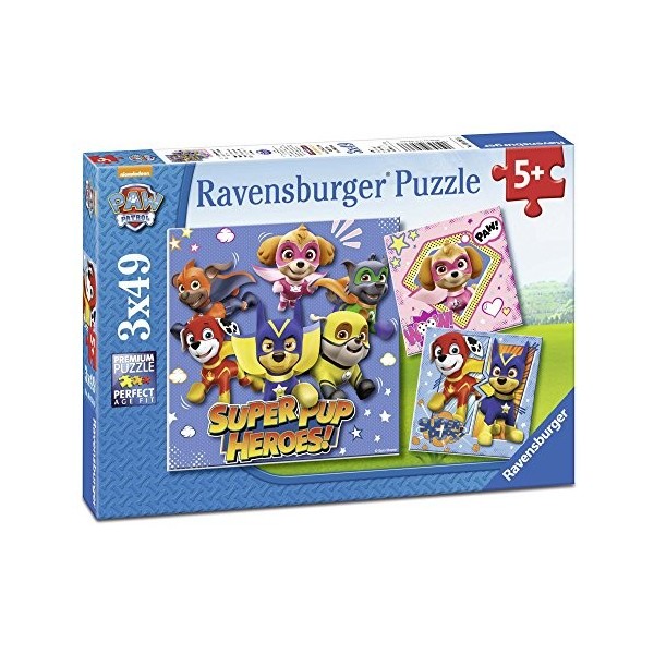 Ravensburger- Paw Patrol Puzzle 3 x 49, 08036 