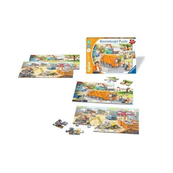 Ravensburger tiptoi 00138 Petits explorateurs : élimination des déchets, Puzzle Enfant à partir de 3 Ans, pour 1 Joueur, 0017