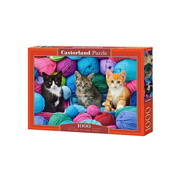 Puzzle 1000 pièces : Chatons dans Le Magasin de Laine