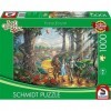 Schmidt Spiele 58426 Puzzle Thomas Kinkade, Warner, Wizard of Oz, Follow The Yellow Brick Road, 1000 pièces, Coloré