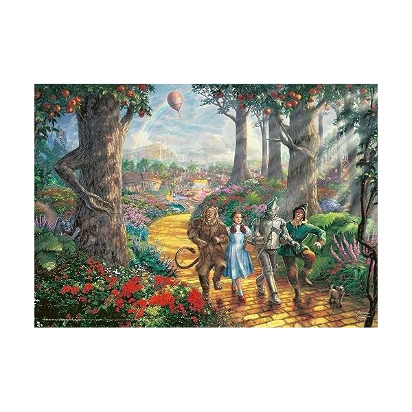 Schmidt Spiele 58426 Puzzle Thomas Kinkade, Warner, Wizard of Oz, Follow The Yellow Brick Road, 1000 pièces, Coloré