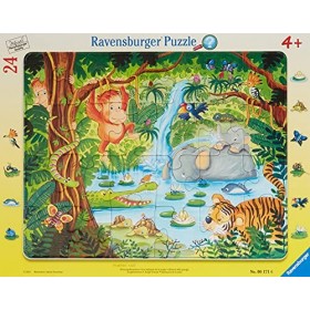 Ravensburger- Dschungelbewohner 06171-Amoureux de la Jungle-Puzzle pour Enfants, 06171