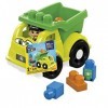 Mega Bloks First Builders Camion de recyclage de Raphy avec 1 personnage et 4 gros blocs, jouet de construction pour enfant d