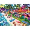 Trefl Crazy Shapes: Plage de Miami-600 pièces Formes folles, Bords irréguliers, Puzzles Originales, Divertissement créatif po