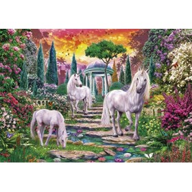 Clementoni Collection Classical Garden Unicorns-2000 Pièces-Puzzle, Divertissement pour Adultes-Fabriqué en Italie, 32575