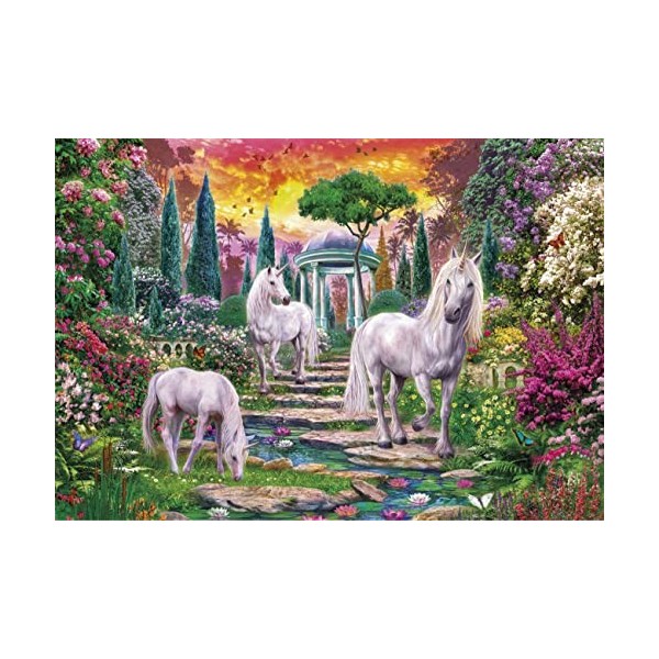 Clementoni Collection Classical Garden Unicorns-2000 Pièces-Puzzle, Divertissement pour Adultes-Fabriqué en Italie, 32575