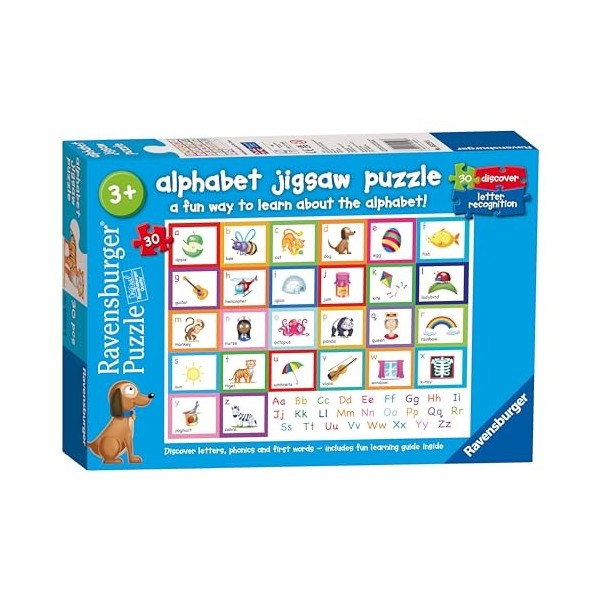 Ravensburger Puzzle Alphabet pour Enfants à partir de 3 Ans – 30 pièces – Jouets éducatifs pour Tout-Petits