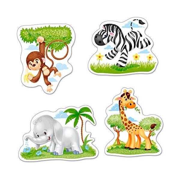 Castorland - B-005017 - Puzzle - Classique - Animaux dAfrique - 4 Pièces