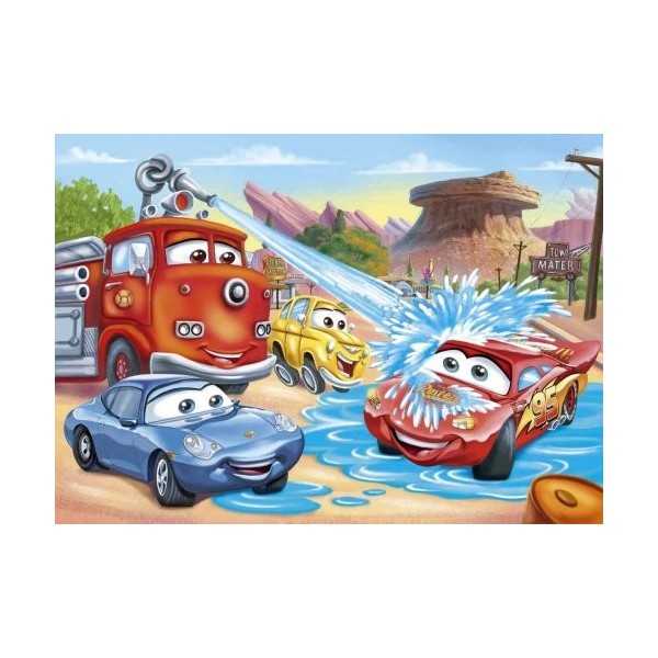 Clementoni - Puzzle pour enfant - The shower Cars Maxi - 24 pièces