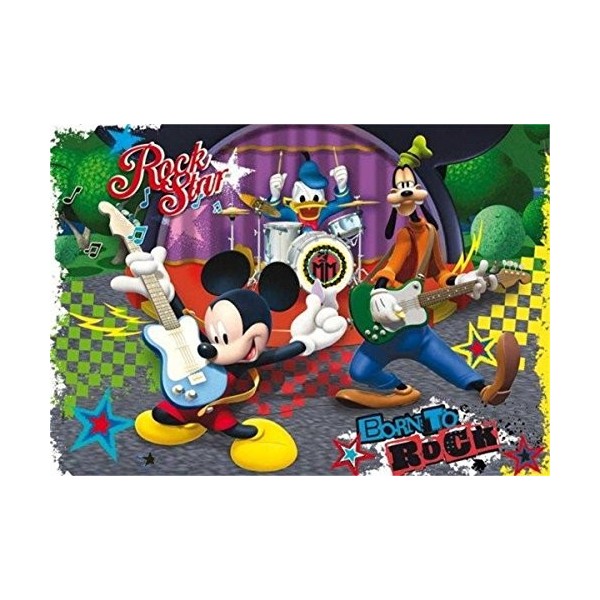 Clementoni - 24434-Puzzle super color maxi 24p - Mickey Club House-Puzzles