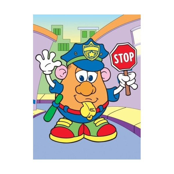 MB - Puzzle Enfant - Puzzles 4/6 Pièces Monsieur Patate - Gendarme