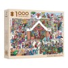 Calendrier de lAvent de Noël 2023 - Puzzle de Noël en bois de 1 000 pièces - Calendrier de compte à rebours de Noël - Jeu fa