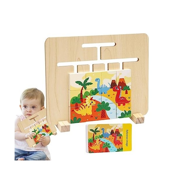 BELJE Jeu de Puzzle de Diapositives de Voyage | Puzzle 2 en 1 avec Toboggan et Jouets Assortis pour dâge préscolaire - Jouet