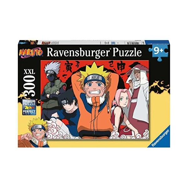 Ravensburger- Elefant,Tiger enfants-13363-Aventure de Naruto-300 pièces XXL-Puzzle Naruto pour Enfants à partir de 9 Ans, 133