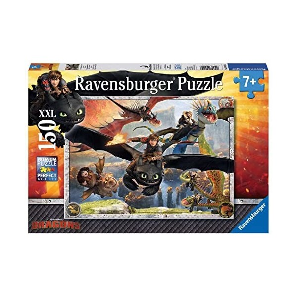 Ravensburger - Puzzle pour enfants - 150 p XXL - Dragons - Dès 7 ans - Puzzle de qualité supérieure - Carton épais et résista