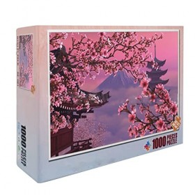 VGEBY Puzzle, 1000 Pièces Sakura Puzzle Portable Défi Sakura Puzzle Enfants Puzzle Jouets DIY Jouets pour Enfants Adultes