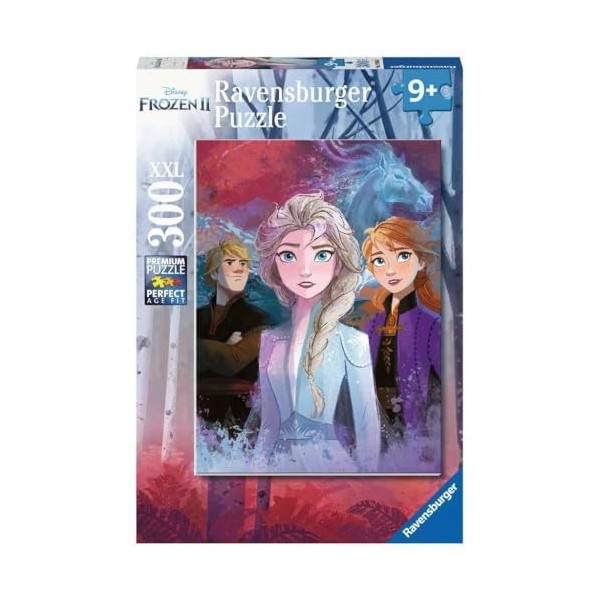 Ravensburger - Puzzle Enfant - Puzzle 300 p XXL - Elsa, Anna et Kristoff - Disney La Reine des Neiges 2 - Dès 9 ans - 12866