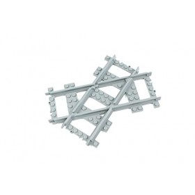 Trixbrix Lot de 2 traverses à droite 45° Compatible avec les ensembles Lego City Train 60197 60198 10277 60205 60238