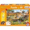 Schmidt Spiele CGS 56384 Schleich Adventure Animal Rescue 60 Pieces Childrens Puzzle with Two Original Figures, Colourful, M