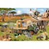 Schmidt Spiele CGS 56384 Schleich Adventure Animal Rescue 60 Pieces Childrens Puzzle with Two Original Figures, Colourful, M