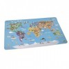 Classic World Jouets en Bois Puzzle Carte du Monde 48 pièces Multicolore dès 3 Ans