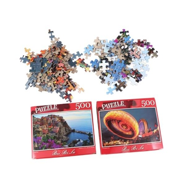 ERINGOGO 2 Ensembles 500 Pièces Jouet Casse-tête célèbre Puzzle dart Cadeau de Puzzles Casse-tête Adulte Puzzles en Papier é