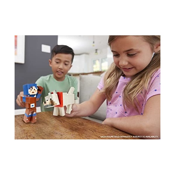 Minecraft Fusion figurine Hex 20 cm à assembler, jouet d’action et d’aventure pour enfant inspiré par le jeu vidéo, GVV15