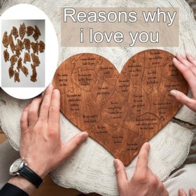 Loufy 2 pièces raisons pour lesquelles vous, puzzle en forme de cœur, Quoi, raisons personnalisées pour lesquelles votre kit 