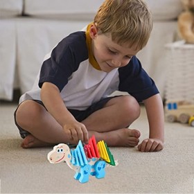 Générique Puzzles de Dinosaures pour Les Tout-Petits 1-3 | Puzzles préscolaires Mignons, Puzzle Forme/Nombre/Bloc/Couleur - P