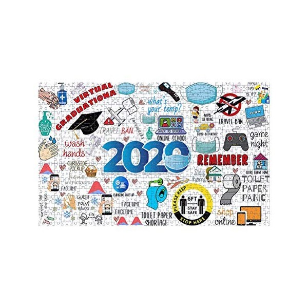 spier Puzzles pour Adultes et Enfants - 2020 Puzzles 1000 pièces de mémoire Jigsaw Puzzle Toys