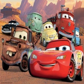 Grandi Giochi- Saetta McQueen Puzzle lenticulaire Horizontal Cars Disney avec 200 pièces incluses et Emballage avec Effet 3D-