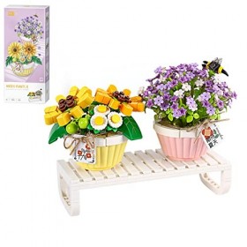 Kit de blocs de construction en forme de bonsaï, décoration dintérieur, mini particules botaniques pour adultes et enfants 