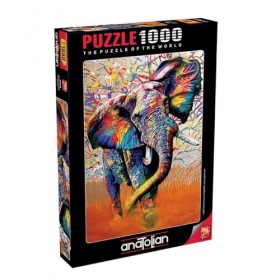 Anatolian Eléphant coloré - Puzzle 1000 pièces