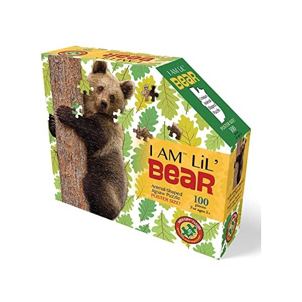 Madd Capp-884003 Bear Shape Puzzle en Forme dours Junior 100 pièces pour Enfants et Adultes, 884003, Multicolore