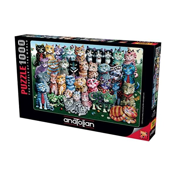 Anatolian ANA1030 Puzzle Réunion de Famille de Chats, Multicolore, 1000