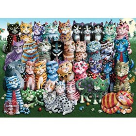 Anatolian ANA1030 Puzzle Réunion de Famille de Chats, Multicolore, 1000