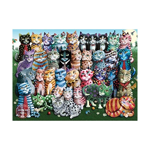 Anatolian ANA1030 Puzzle Réunion de Famille de Chats, Multicolore, 1000