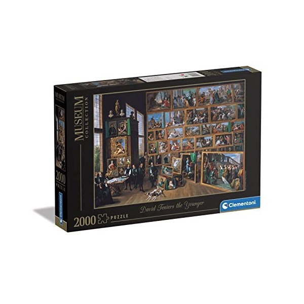 Clementoni- Museum Collection Teniers, Archduke Leopold Wilhelm-2000 Pièces-Puzzle, Divertissement pour Adultes-Fabriqué en I