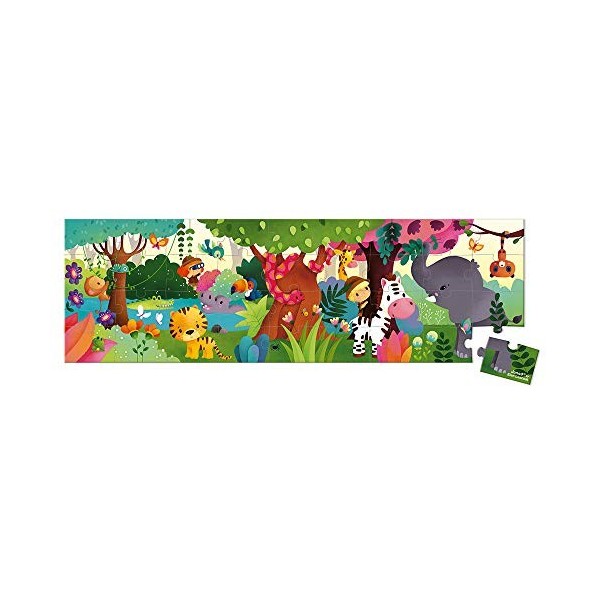 Janod - J02729 - Valisette puzzle panoramique 36 pcs - Jungle