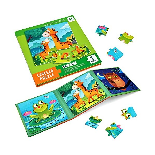 BBLIKE Jouet Puzzle en magnétique pour Enfants, Montessori Puzzle Enfant Quiet Book,Jouet éducatif précoce,Livre de Puzzle As