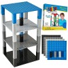 Strictly Briks Lot de 4 plaques de Base - avec Briques Stackers 2x2 améliorées - de qualité - pour Construire Une Tour - Comp