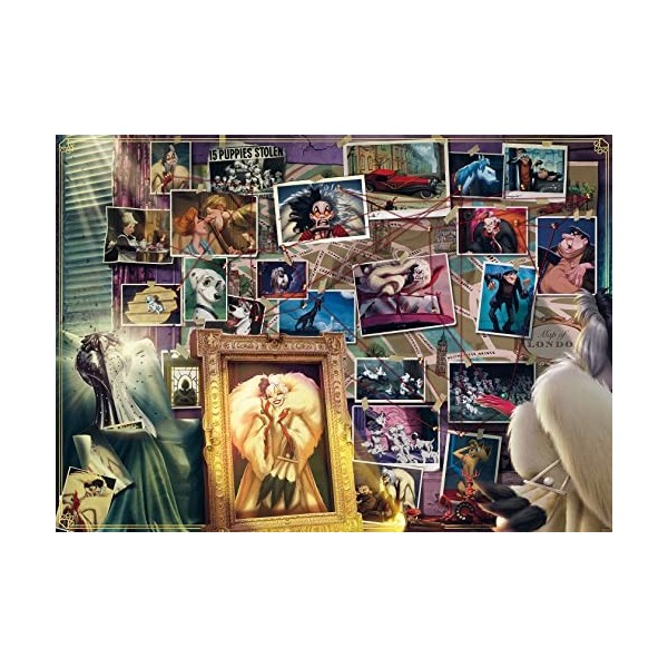 Ravensburger - Puzzle Adulte - Puzzle 1000 pièces - Cruella dEnfer - Collection Disney Villainous - Adultes et enfants dès 1