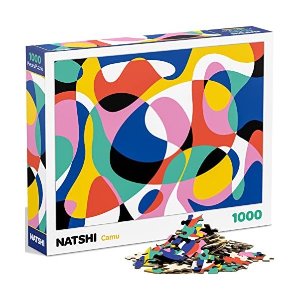 Natshi - A Foodie’s World - Puzzle Adulte 1000 Pièces - Plats du Monde - avec Poster & Sac Refermable – Pièces Gaufrées & Mat